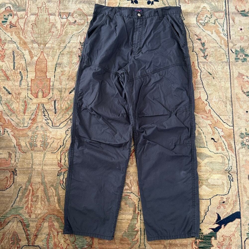 Vintage Tommy Hilfiger utility pants polished black cotton Mens 34x32 90s